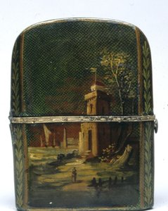 Nécessaire avec flacons de parfum, début des années 1800