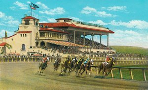 Nouveau Club House et Grand Stand, Agua Caliente Jockey Club, vers 1939 - Unbekannt