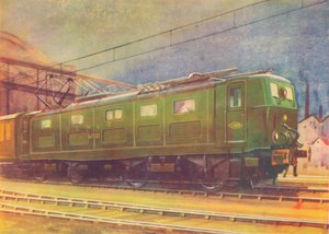 Nouvelle locomotive électrique, L.N.E.R., quittant la gare de Manchester London Road, 1940 - Unbekannt