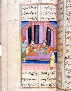 Nezami, poète persan, racontant l