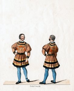 Nobles, costume pour la pièce de Shakespeare, Henry VIII, 19e siècle - Unbekannt