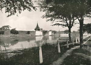 Fossé nord et mur, Mandalay, 1900