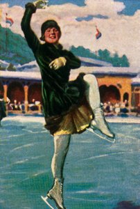 La patineuse artistique norvégienne et star de cinéma Sonja Henie, 1928