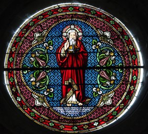 Collégiale Notre-Dame Saint-Lazare. Vitrail. Dieu. Avallon. France - Unbekannt