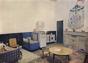 Crèche conçue par Esmé Gordon, A.R.I.B.A., A.R.I.A.S., vers 1945