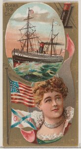Compagnie de vapeur océanique, de la série Ocean and River Steamers N83 pour la marque Duke, 1887 - Unbekannt