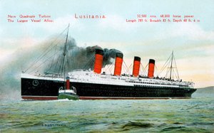 Paquebot RMS Lusitania, 20ème siècle