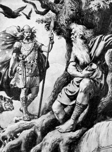 Odin Wotan, dieu nordique, 19ème siècle