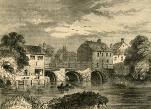 Vieux pont Bow, vers 1876