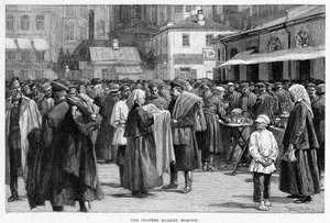 Marché aux vieux vêtements, Moscou, XIXe siècle - Unbekannt