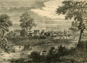 Ancienne Vue de Kensington, vers 1750, vers 1876