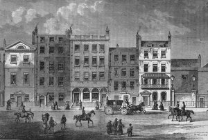 Vieilles maisons à Pall Mall, Westminster, Londres, vers 1830, 1878