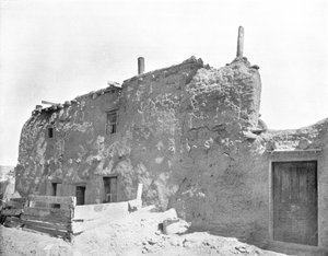 La plus ancienne maison des États-Unis, Santa Fe, Nouveau-Mexique, USA, vers 1900 - Unbekannt