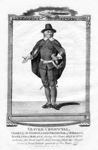 Oliver Cromwell, leader militaire et homme politique anglais, 1706