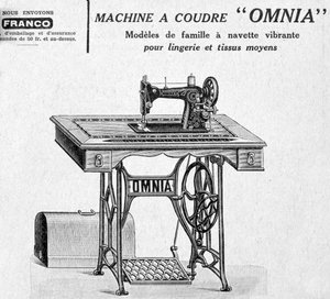 Publicité pour les machines à coudre Omnia, 20e siècle - Unbekannt