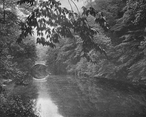 Sur le ruisseau Wissahickon, Fairmount Park, Philadelphie, USA, vers 1900