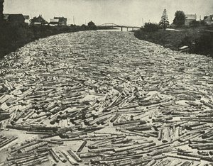 En route vers les scieries, vers 1948 - Unbekannt