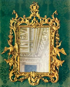 Un des quatre cadres de miroir doré, 1938