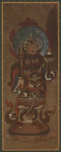 Un des douze deva : Bishamon-ten Vaisravana, fin du XVe-début du XVIe siècle
