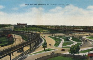 Seule entrée ferroviaire à La Havane, La Havane, Cuba, vers 1910 - Unbekannt