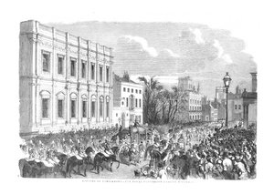 Ouverture du Parlement - Le cortège royal passant par Whitehall, 1854 - Unbekannt