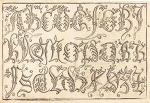 Alphabet ornemental, 1480-1490 - Unbekannt