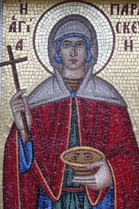 Mosaïque orthodoxe dans un village de Troodos. Sainte Paraskevi, 20150510, Chypre - Unbekannt