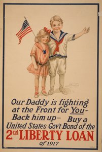 Notre papa se bat au front pour vous. 2e emprunt de la liberté, 1917