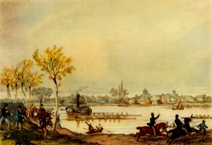 Course de bateaux Oxford et Cambridge, 19ème siècle - Unbekannt