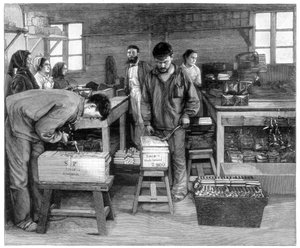 Emballage de cartouches dans des boîtes à Isleten, près de Fluelen, Suisse, 1893 - Unbekannt