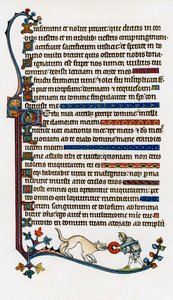 Page de texte décoré, 1284-1316 - Unbekannt