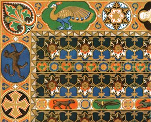 Plafond en bois peint dans la cathédrale de Messine, Sicile, Italie, 1928 - Unbekannt