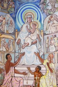 Vierge et Enfant dans la cathédrale de Lomé, Lomé, Togo