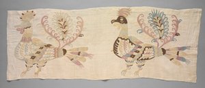 Panneau, fragment de drap de lit, 18e siècle - Unbekannt