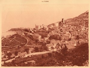 Panorama et vue de la Turbie, Monaco, 1930 - Unbekannt