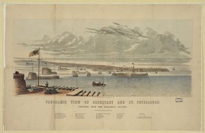 Vue panoramique de Kronstadt et Saint-Pétersbourg - Unbekannt