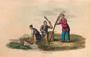 Fabrication de papier en Chine, AD 105, c1850 - Unbekannt