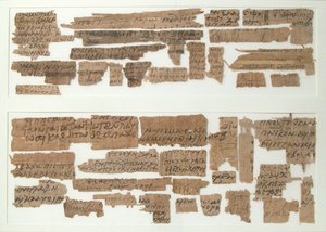 Fragments de papyrus, copte, 7ème siècle - Unbekannt