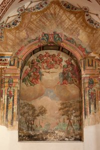 Église paroissiale (Iglesia de San Agustín). Intérieur. Une chapelle. Peintures murales. École de Zurbaran. Une chapelle. Baroque. 17ème siècle. - Unbekannt
