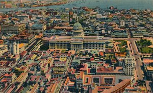 Vue aérienne partielle de la ville, La Havane, Cuba - Unbekannt