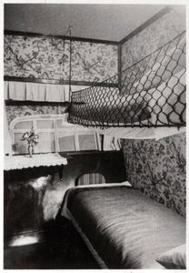 Cabine passagers la nuit, LZ 127 Graf Zeppelin, 1933