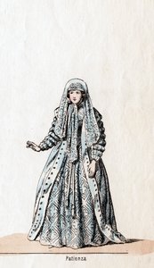 Patience, costume pour la pièce de Shakespeare, Henry VIII, 19e siècle - Unbekannt