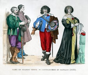 Paysans, un gentilhomme et une dame, 1635