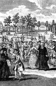 Personnes dans les jardins d