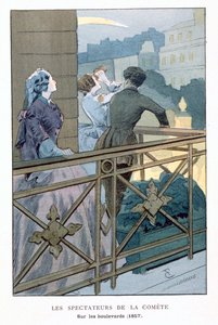 Personnes regardant une comète, 1857 - Unbekannt