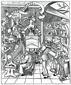 Allégorie de la musique, avec les auxiliaires, le poète et les musiciens, 1508, 1870 - Unbekannt