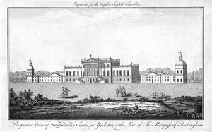 Vue en perspective de Wentworth-House dans le Yorkshire, le siège du marquis de Rockingham - Unbekannt