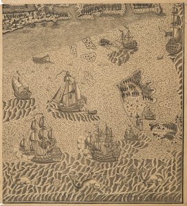 La flotte de Pierre le Grand dans la baie d