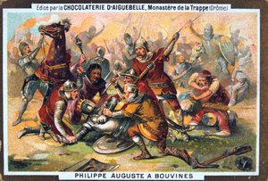 Philippe Auguste à la bataille de Bouvines, 1214, 19ème siècle