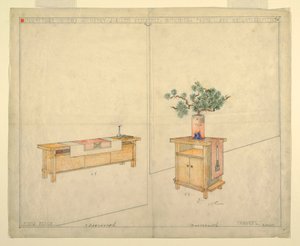 Banc de piano et tabouret, Résidence Henry J. Allen, Wichita, KA, 1917